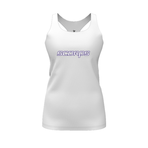 [FT0TRBWH-FYS-LOGO2] Decker Racerback Tank Top (Female Youth S, White, Logo 2)